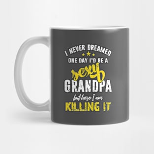 Funny Sexy Grandpa Distressed Style Typography Gift Mug